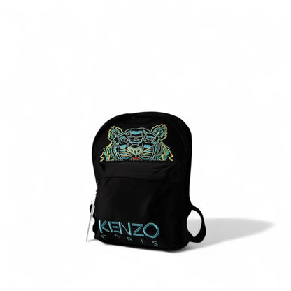 Kenzo Paris Tiger Backpack – Aqua Blue Logo & Multicolor Thread 🐅🌈💙
