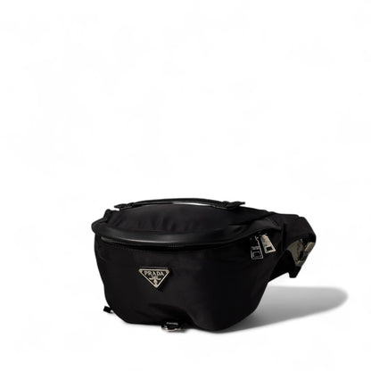 🖤 Prada Black Nylon Belt Bag – Iconic Triangle Logo Edition 🎒💎