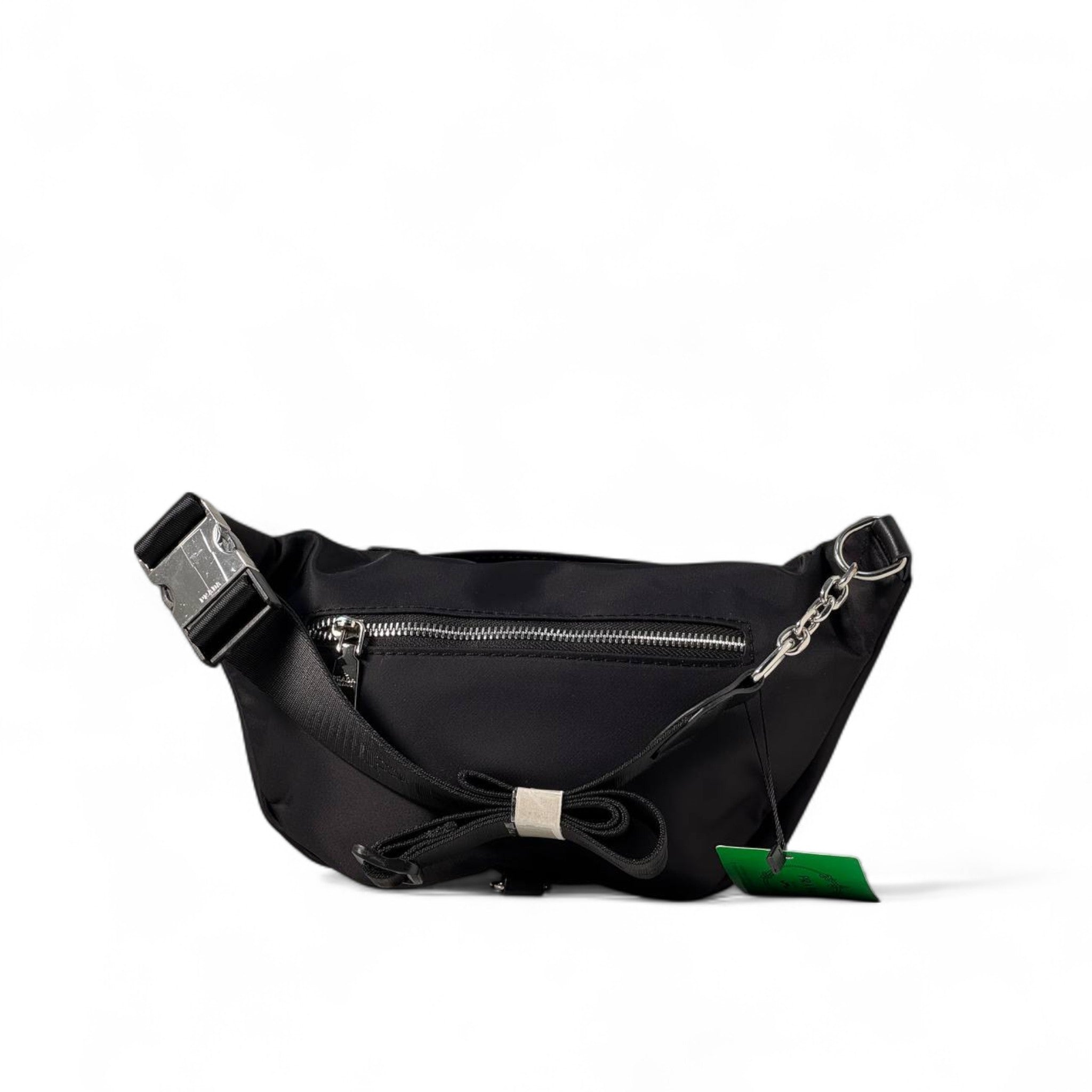 🖤 Prada Black Nylon Belt Bag – Iconic Triangle Logo Edition 🎒💎