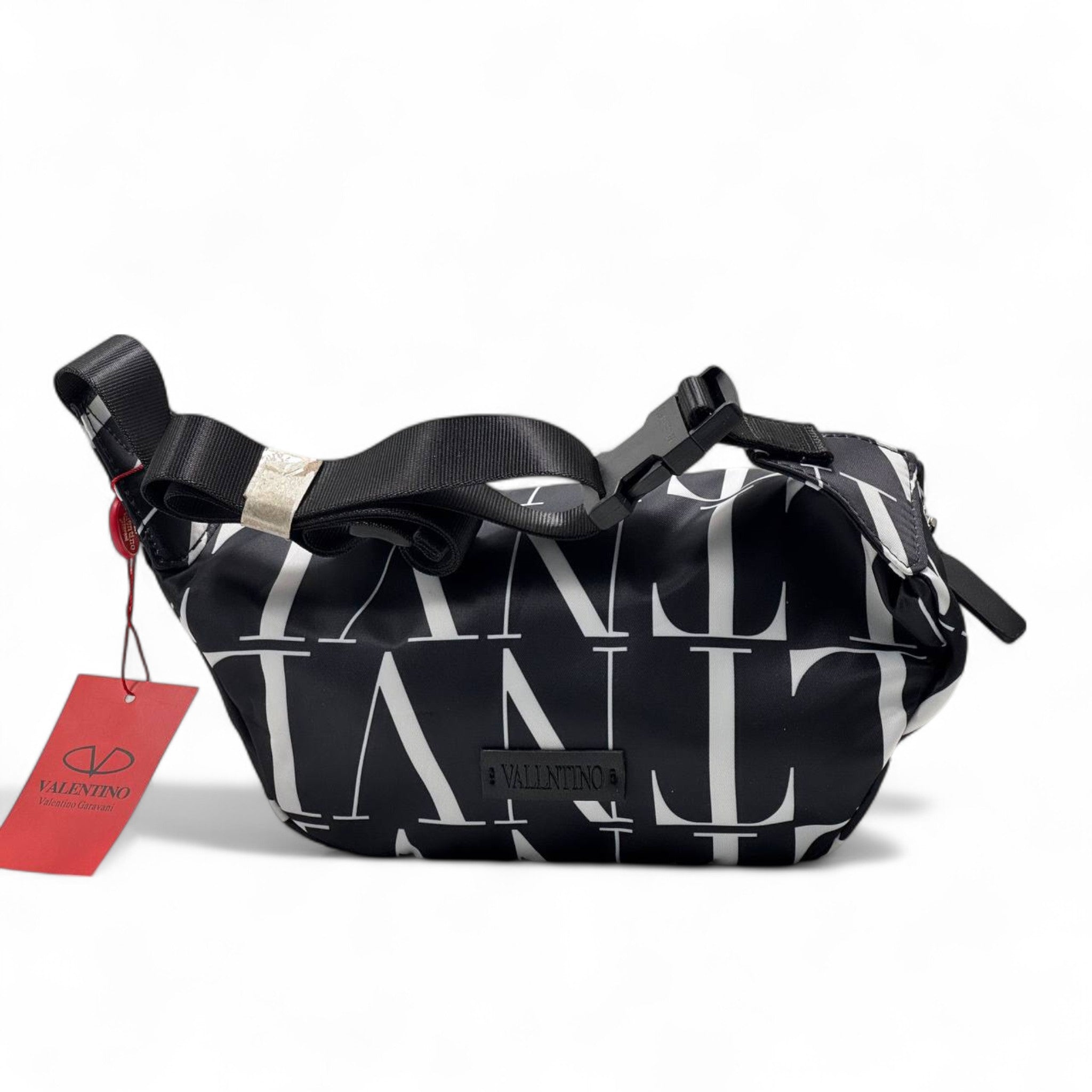 🖤 Valentino VLTN Monogram Belt Bag – Black & White Statement Pouch 💼
