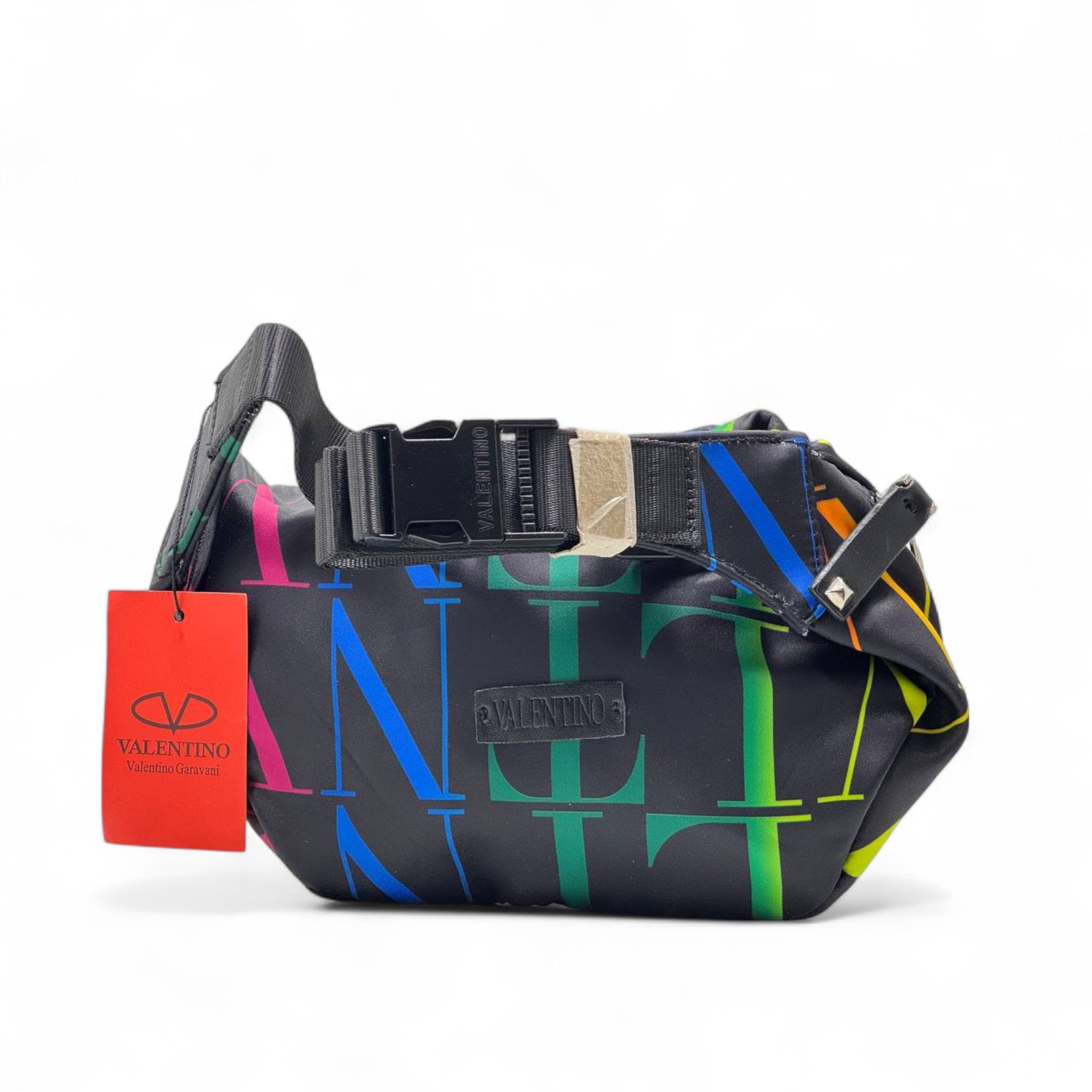 🌈 Valentino VLTN Rainbow Belt Bag – Statement Style with Every Color 💼