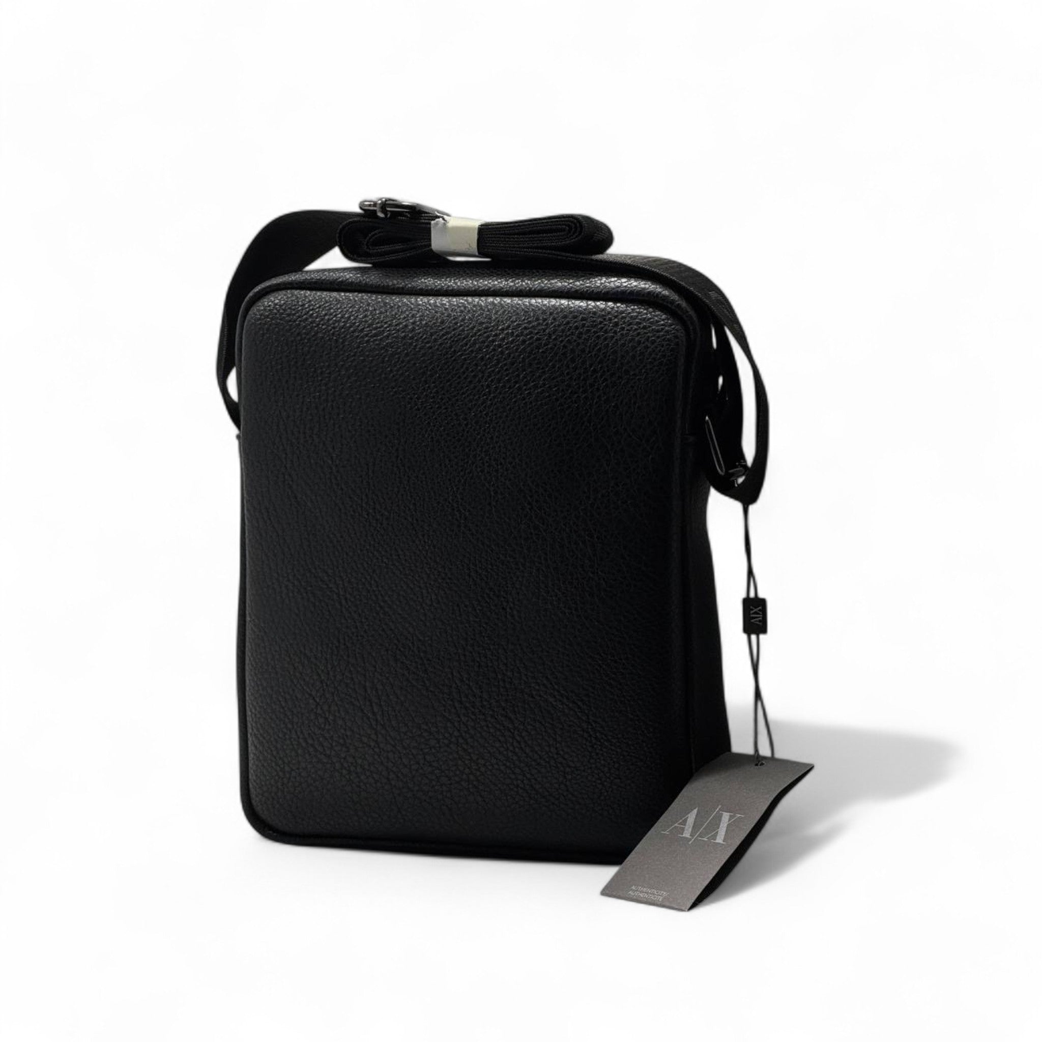 🖤 Armani Exchange A|X Black Leather Crossbody – Sleek Urban Edge 🎯