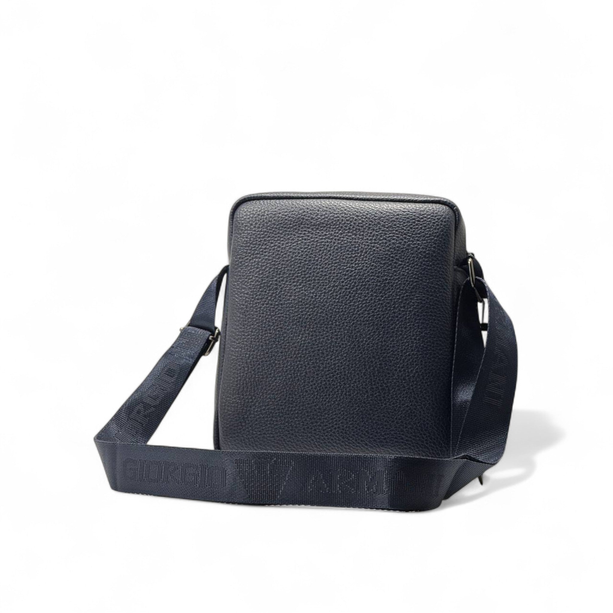 💙 Armani Exchange Navy Leather Crossbody Bag – Bold. Refined. Iconic.
