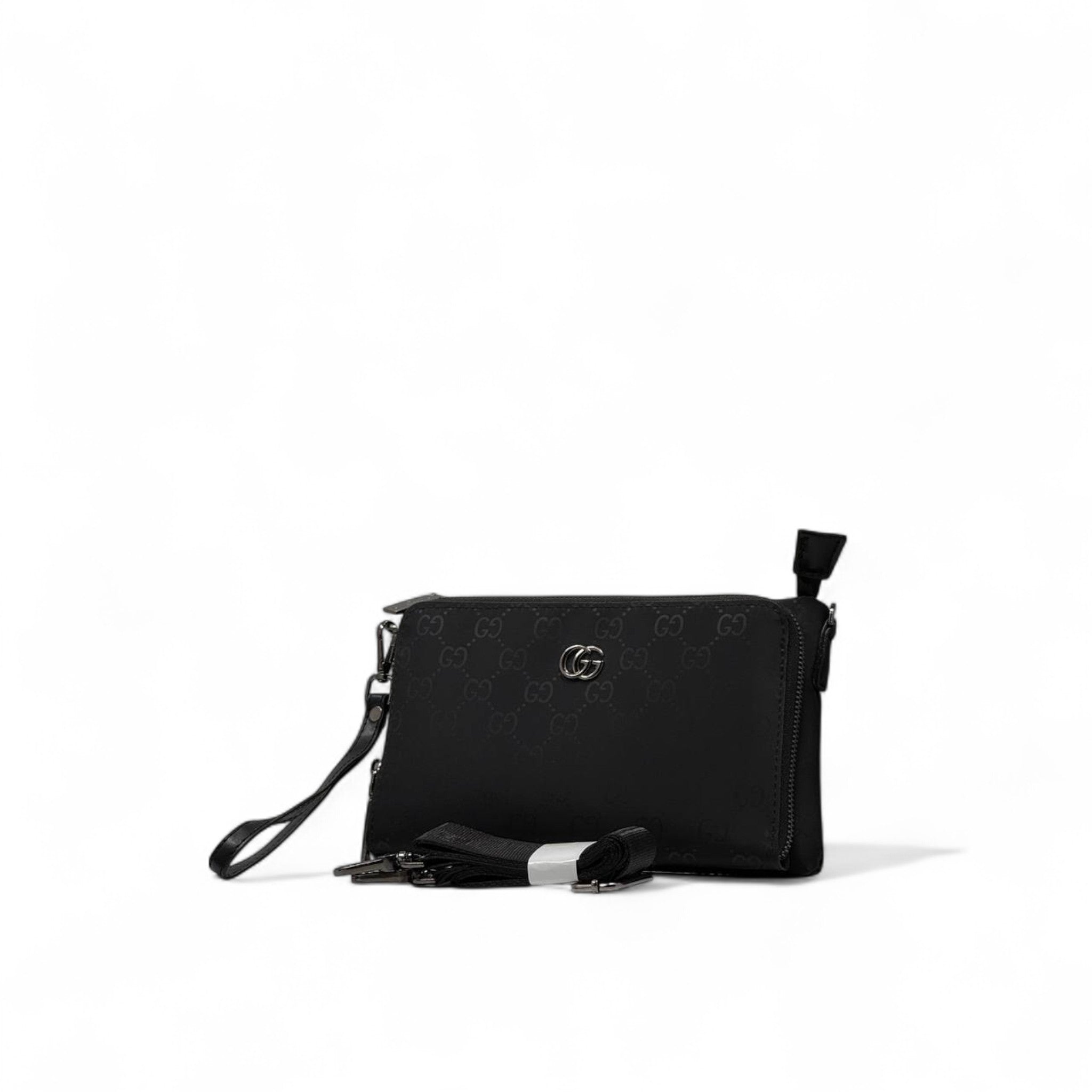 🖤 GUCCI GG Embossed Convertible Wallet – Crossbody & Wristlet 2-in-1