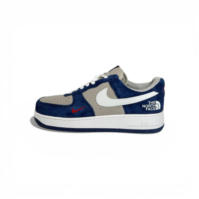 👟🔥 Nike Air Force 1 x The North Face – Navy & Grey Streetwear Edition 💙🤍