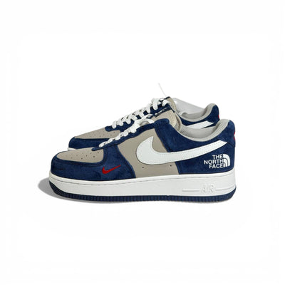 👟🔥 Nike Air Force 1 x The North Face – Navy & Grey Streetwear Edition 💙🤍