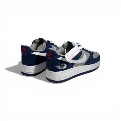 👟🔥 Nike Air Force 1 x The North Face – Navy & Grey Streetwear Edition 💙🤍