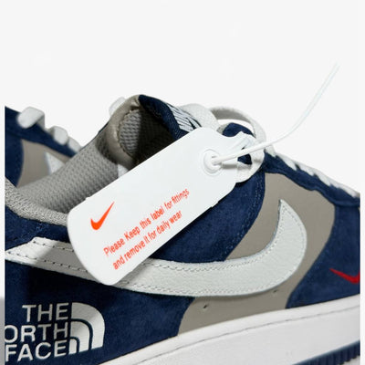 👟🔥 Nike Air Force 1 x The North Face – Navy & Grey Streetwear Edition 💙🤍