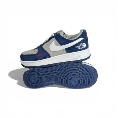 👟🔥 Nike Air Force 1 x The North Face – Navy & Grey Streetwear Edition 💙🤍