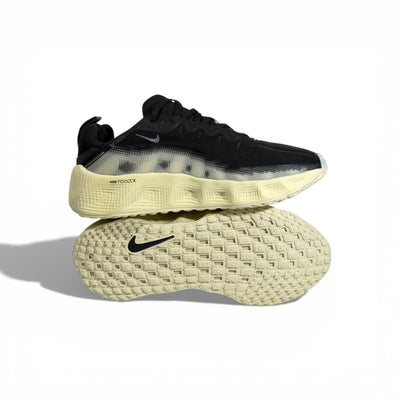 ⚡👟 Nike Futuristic Performance Sneakers – Black with Translucent Sole 🖤✨