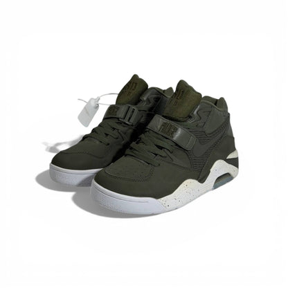 🟢👟 Nike Air Force Mid Sneakers – Olive Green & White Street Power 💥✨