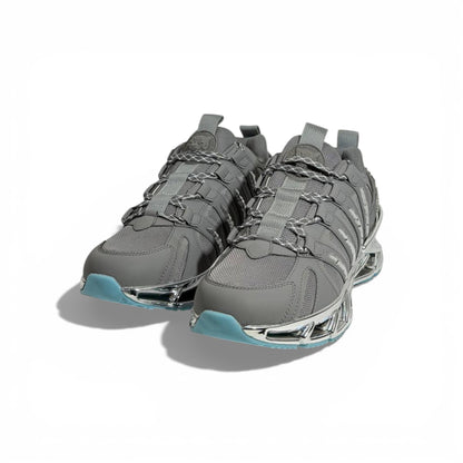 ⚡👟 Philipp Plein Futuristic Sneakers – Grey with Chrome Sole Statement 💎🔥
