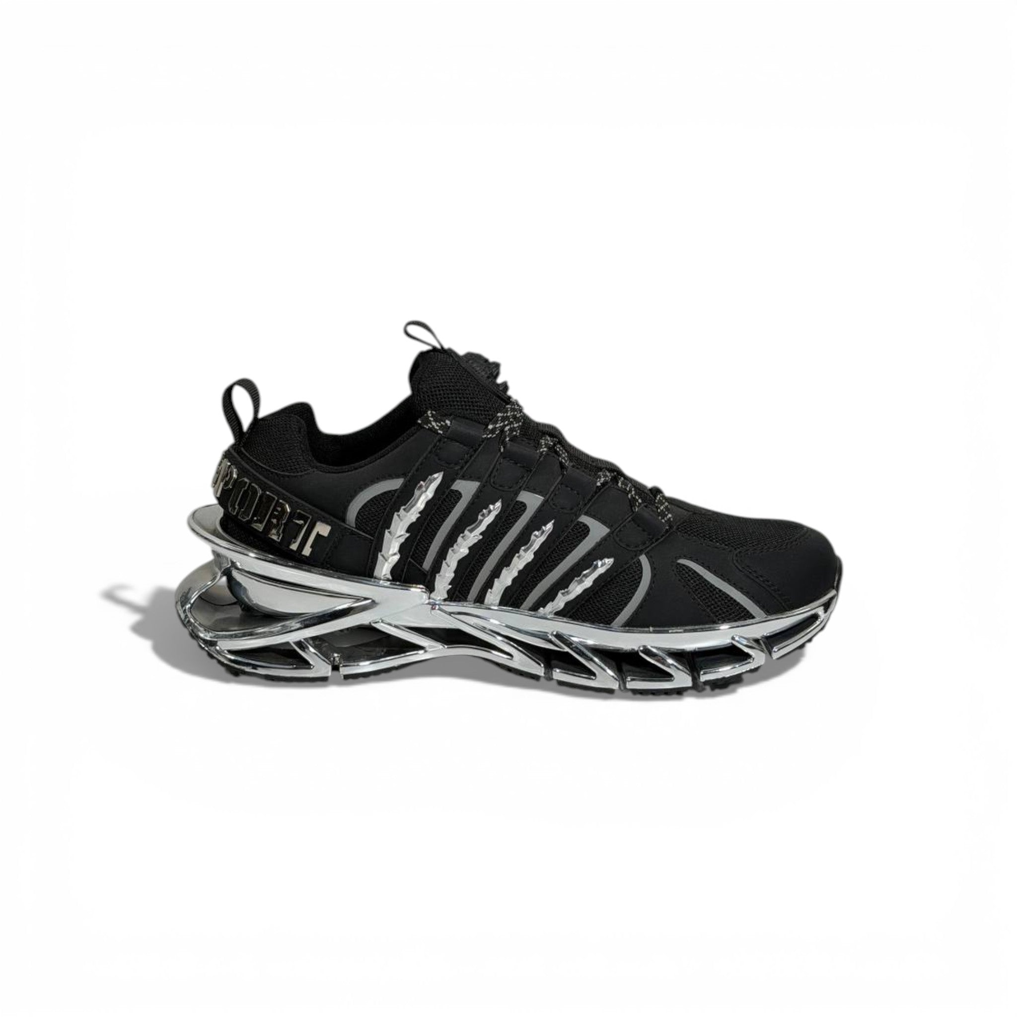 ⚡🖤 Philipp Plein Black Chrome Blade Sneakers – Ultimate Statement Luxury 👟🔥