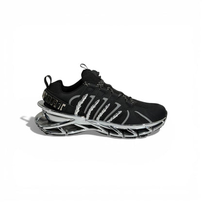 ⚡🖤 Philipp Plein Black Chrome Blade Sneakers – Ultimate Statement Luxury 👟🔥