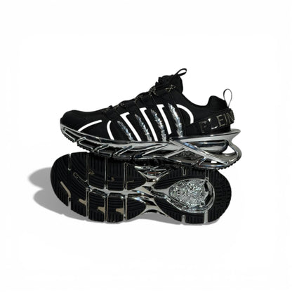 ⚡🖤 Philipp Plein Black Chrome Blade Sneakers – Ultimate Statement Luxury 👟🔥