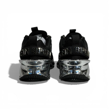⚡🖤 Philipp Plein Black Chrome Blade Sneakers – Ultimate Statement Luxury 👟🔥