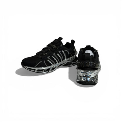 ⚡🖤 Philipp Plein Black Chrome Blade Sneakers – Ultimate Statement Luxury 👟🔥