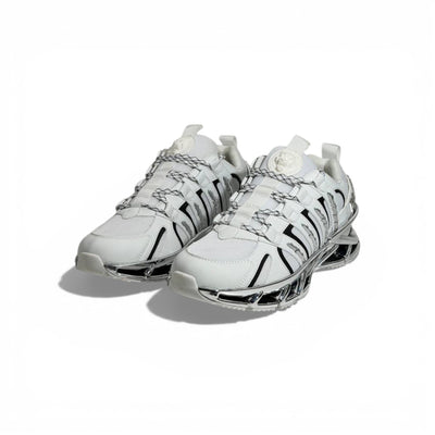 ⚡🤍 Philipp Plein White Chrome Blade Sneakers – Futuristic Luxury Icon 👟✨