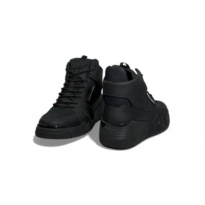 🖤✨ Giuseppe Zanotti All-Black High-Top Sneakers – Bold Italian Luxury 👟🔥