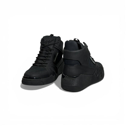 🖤✨ Giuseppe Zanotti All-Black High-Top Sneakers – Bold Italian Luxury 👟🔥