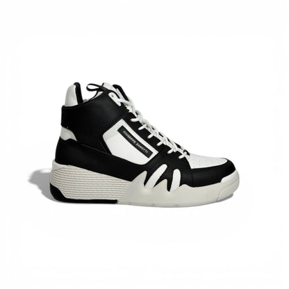 🖤🤍 Giuseppe Zanotti Black & White High-Top Sneakers – Iconic Contrast Edition 👟✨