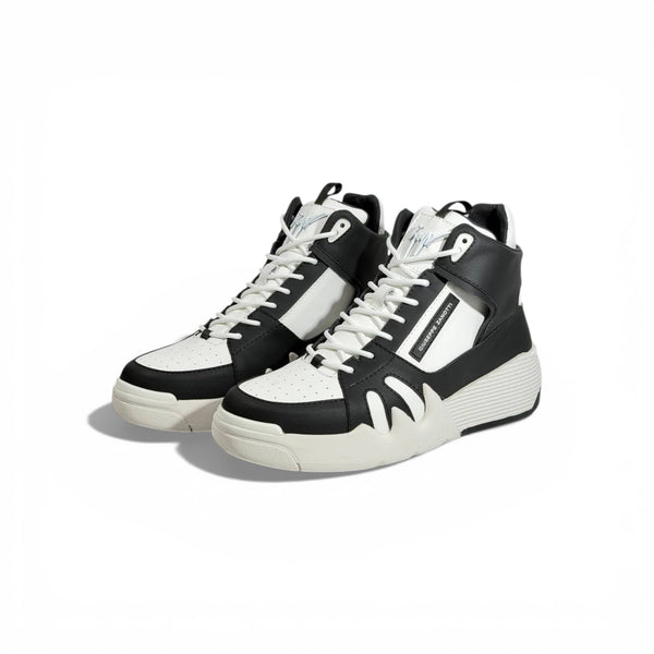 🖤🤍 Giuseppe Zanotti Black & White High-Top Sneakers – Iconic Contrast Edition 👟✨