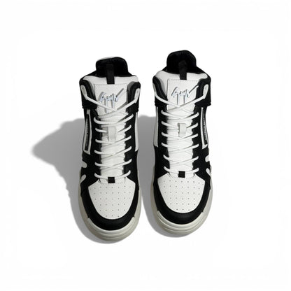 🖤🤍 Giuseppe Zanotti Black & White High-Top Sneakers – Iconic Contrast Edition 👟✨