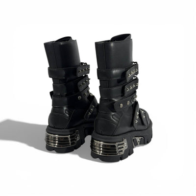 🖤🔥 NEW ROCK Studded Platform Combat Boots