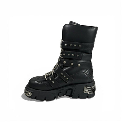 🖤🔥 NEW ROCK Studded Platform Combat Boots