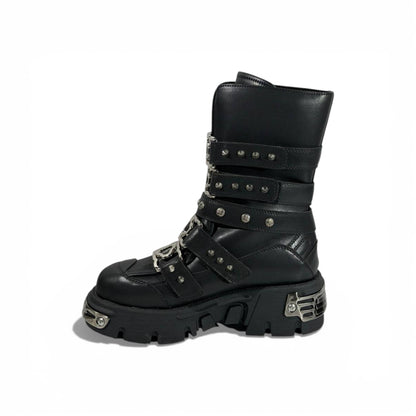 🖤🔥 NEW ROCK Studded Platform Combat Boots