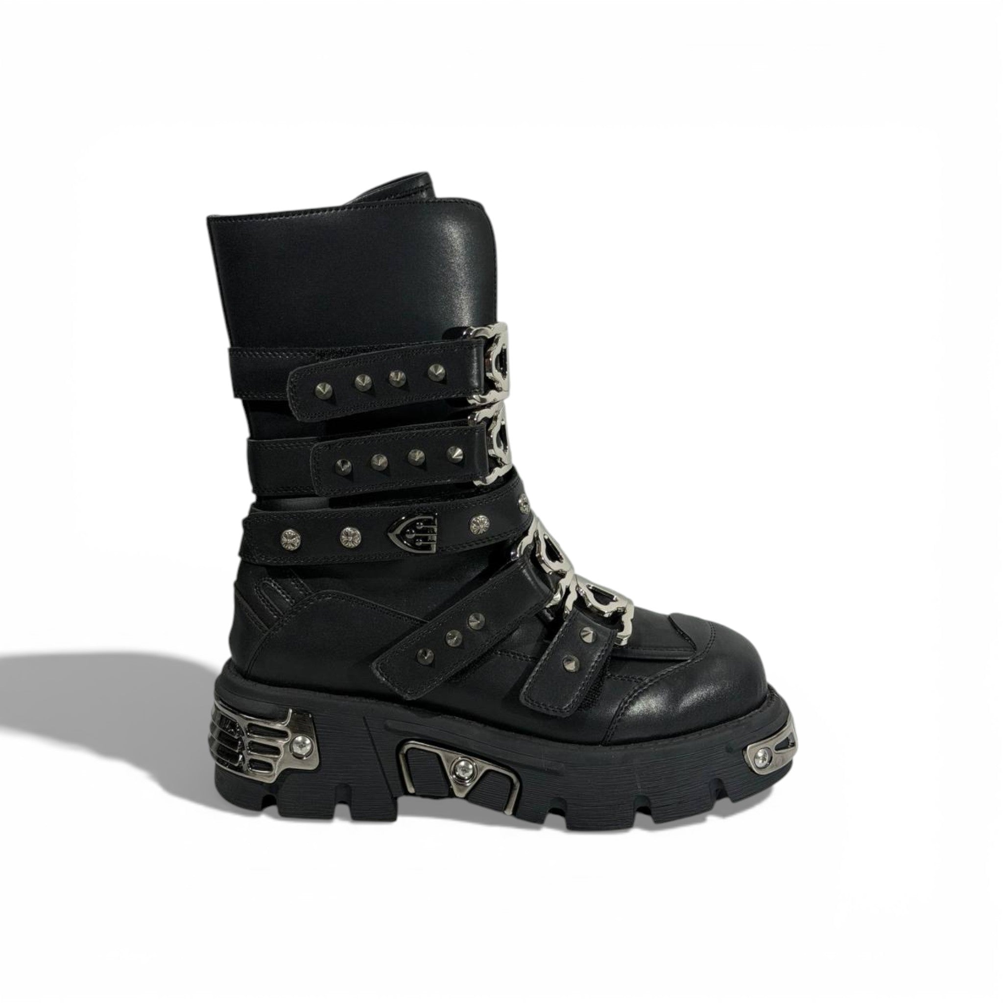 🖤🔥 NEW ROCK Studded Platform Combat Boots