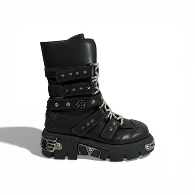 🖤🔥 NEW ROCK Studded Platform Combat Boots