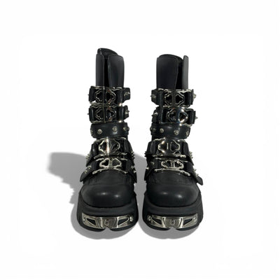🖤🔥 NEW ROCK Studded Platform Combat Boots
