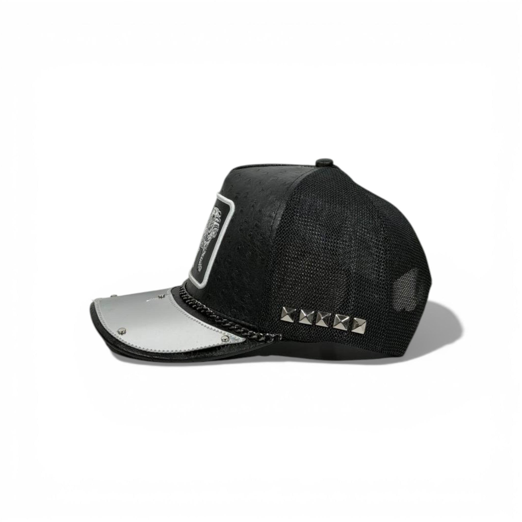 🐶🔥 Boss Bulldog Black Studded Baseball Cap