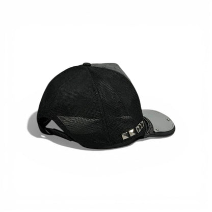 🐶🔥 Boss Bulldog Black Studded Baseball Cap