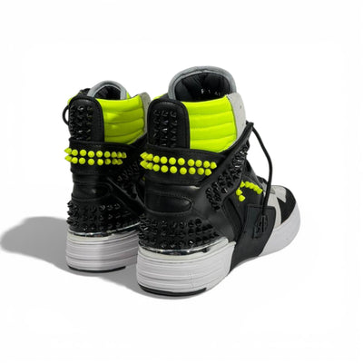 👟 Philipp Plein Neon High-Top Sneakers – Bold Luxury Energy 💚⚡