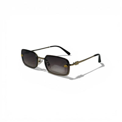 🕶️ Miu Miu Rectangular Sunglasses – Gold & Brown Luxury ✨🤎