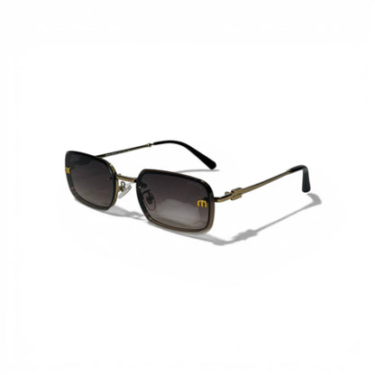 🕶️ Miu Miu Rectangular Sunglasses – Gold & Brown Luxury ✨🤎