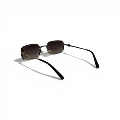 🕶️ Miu Miu Rectangular Sunglasses – Gold & Brown Luxury ✨🤎