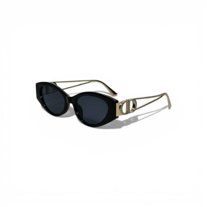 🕶️ Dior CD Oval Sunglasses – Black & Gold ✨🖤