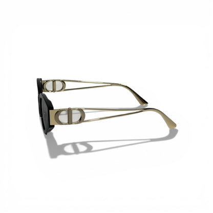 🕶️ Dior CD Oval Sunglasses – Black & Gold ✨🖤