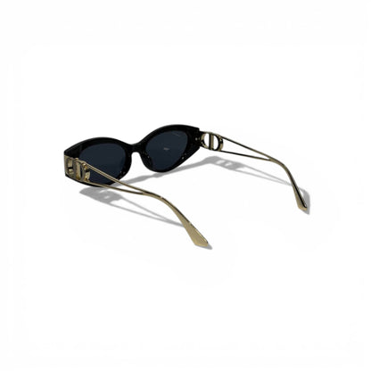 🕶️ Dior CD Oval Sunglasses – Black & Gold ✨🖤