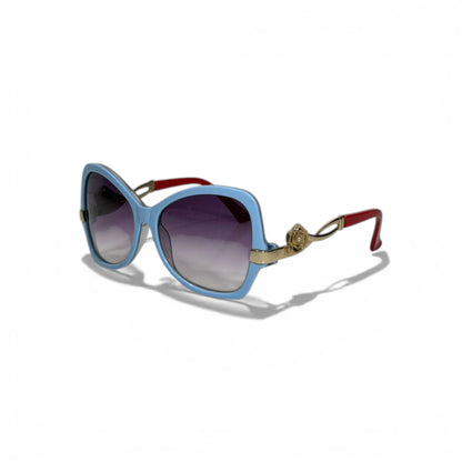 🕶️💎 Chanel Blue Oversized Sunglasses with Gold CC Detail 💎🕶️
