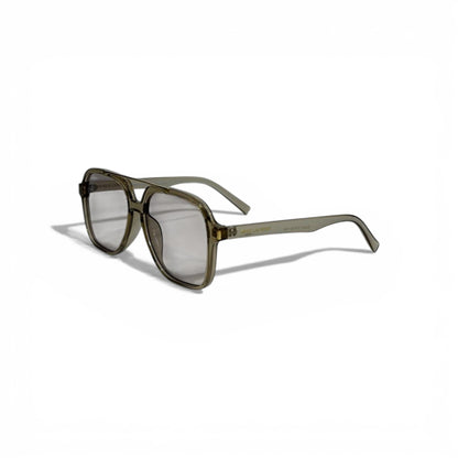 🕶️🖤 Saint Laurent Oversized Square Sunglasses in Transparent Olive 🖤🕶️