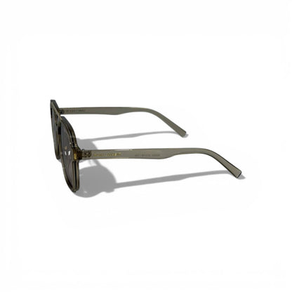 🕶️🖤 Saint Laurent Oversized Square Sunglasses in Transparent Olive 🖤🕶️