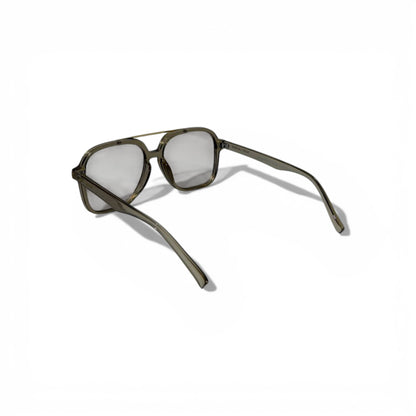 🕶️🖤 Saint Laurent Oversized Square Sunglasses in Transparent Olive 🖤🕶️
