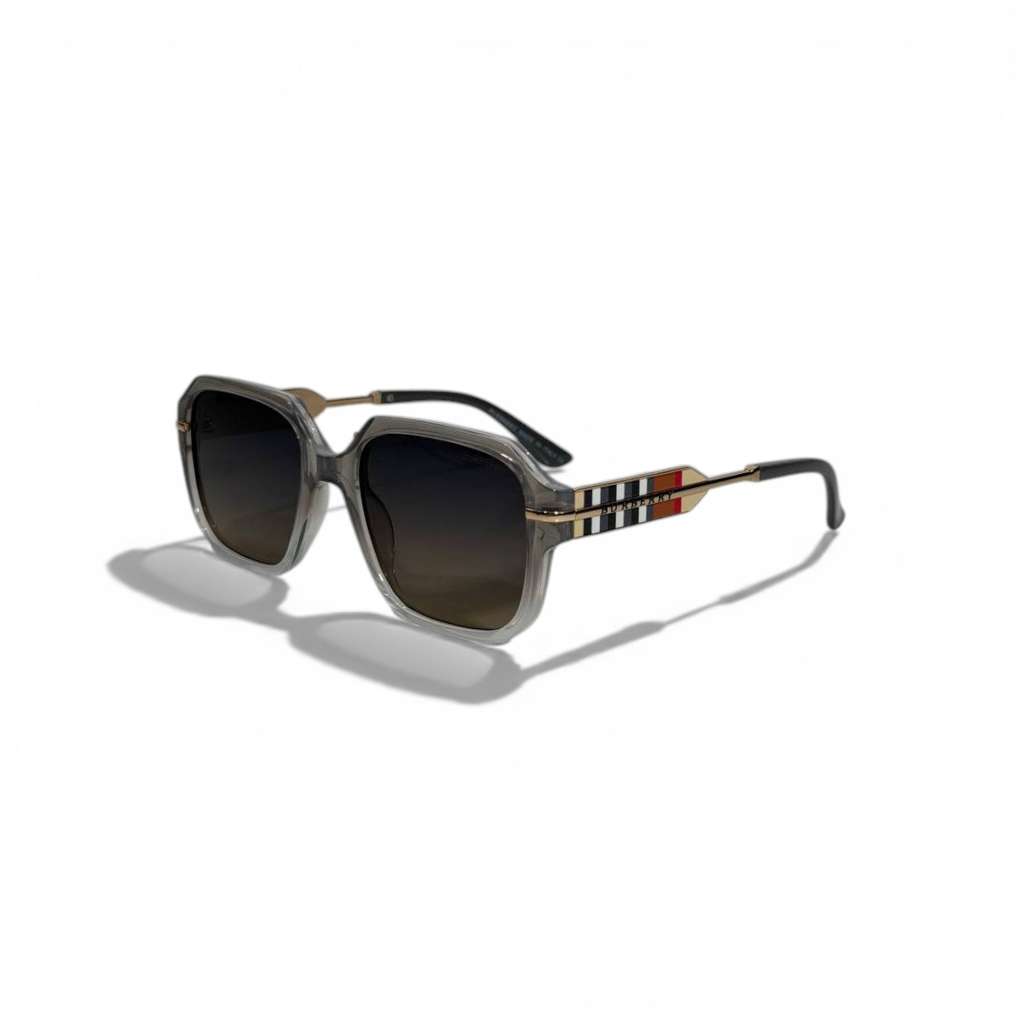 🕶️🤎 Burberry Square Sunglasses with Iconic Check Side Detail 🤎🕶️