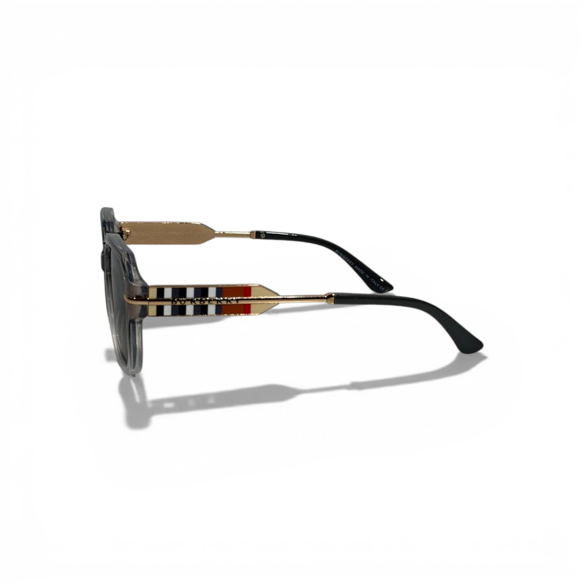 🕶️🤎 Burberry Square Sunglasses with Iconic Check Side Detail 🤎🕶️