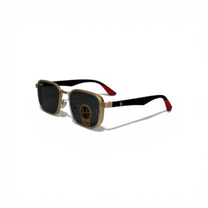 🕶️🏎️ Ray-Ban x Ferrari Gold Square Sunglasses with Black Lenses 🏎️🕶️
