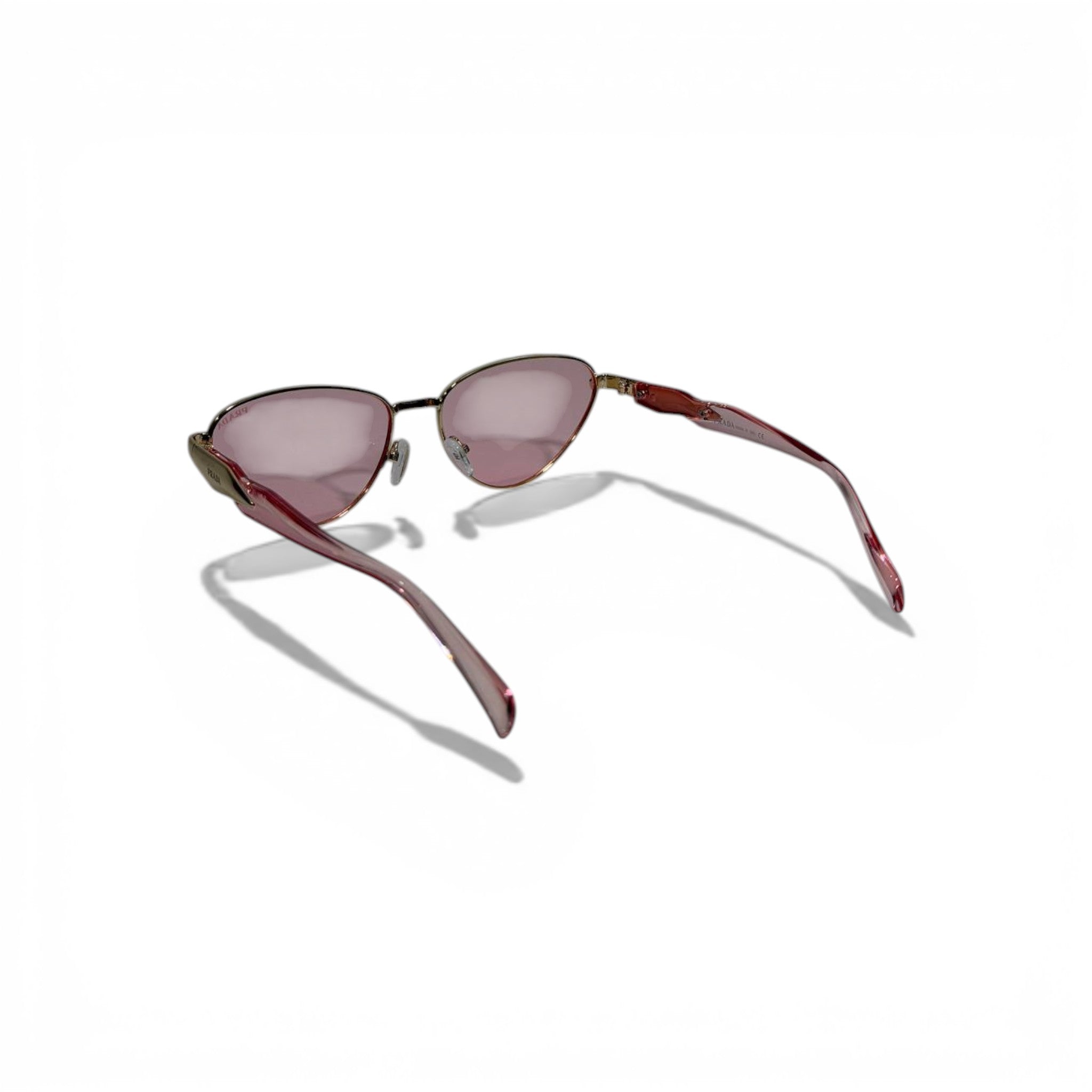 🕶️💗 Prada Pink Oval Sunglasses with Gold Frame 💗🕶️